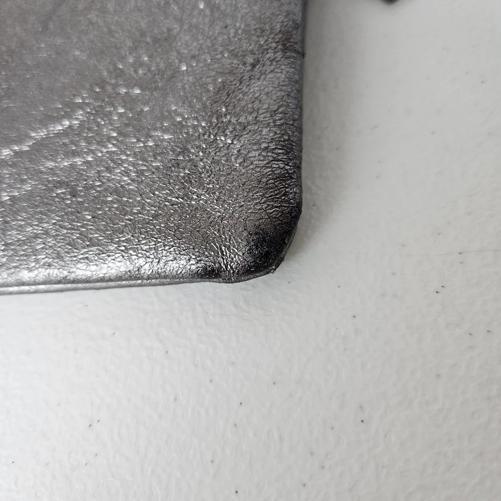 HOBO Daria Metallic Leather Clutch Bag Small **Missing Strap